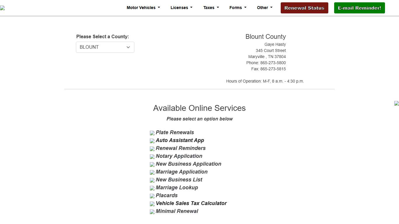 Tennessee County Clerk